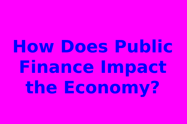 How Does Public Finance Impact the Economy?