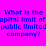 What is the capital limit of a public limited company?