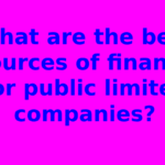 What are the best sources of finance for public limited companies?